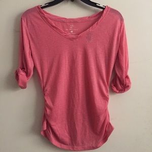 Coral See-Through Tee